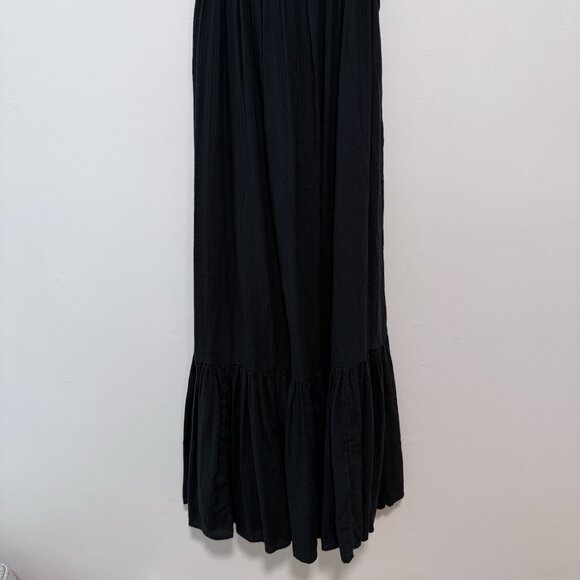 J. Crew Black Ruffle Beach Dress‎ in Airy Gauze Size Small/Medium - Picture 3 of 9